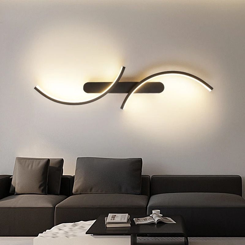 Luminária Arandela de Parede Minimalista Arco Duplo Slim LEDZ – 60cm / 80cm / 100cm