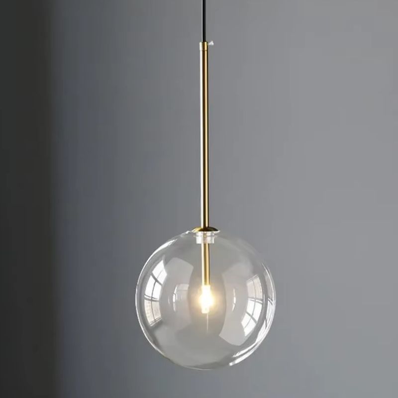 Lustre Pendente Design Italiano Vetro Chiaro LED