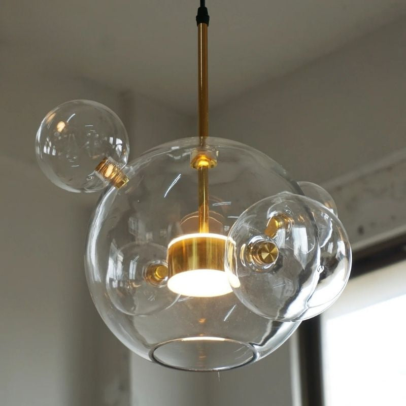 Lustre Pendente Design Italiano Vetro a Bolle Led - 1 Bolha / 4 Bolhas / 6 Bolhas
