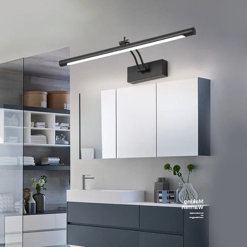 Luminária Arandela de Parede Slim Para Banheiro Regulável Varese LEDZ – Dourado / Prata / Preto – 40cm / 55cm