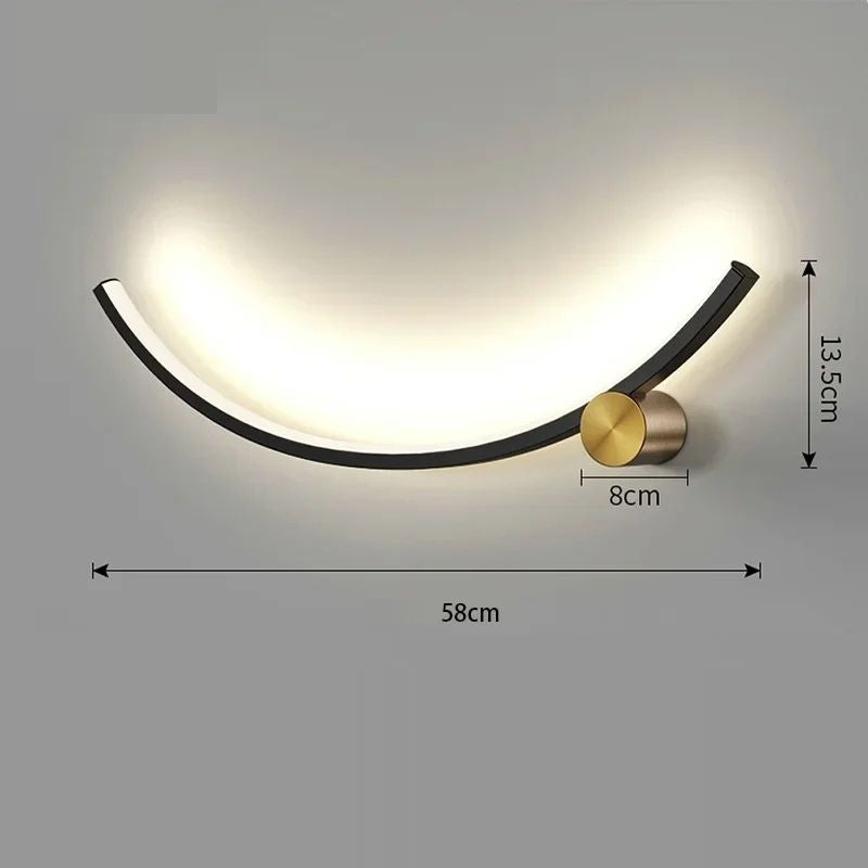 Luminária Arandela de Parede em Curva Flow Design