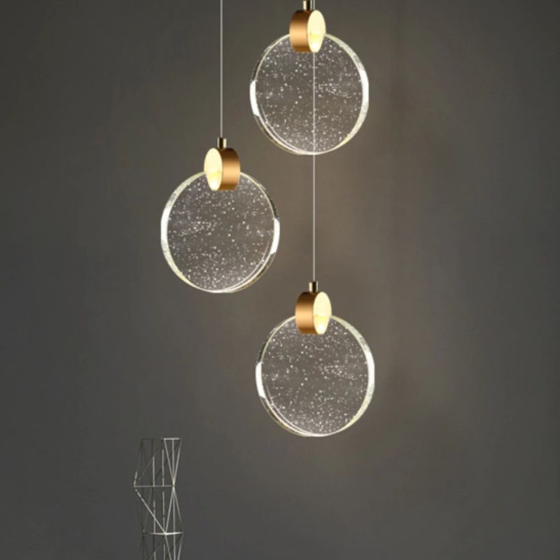 Lustre Pendente de Luxo Prisma LEDZ – Dourado – 13cm/16cm