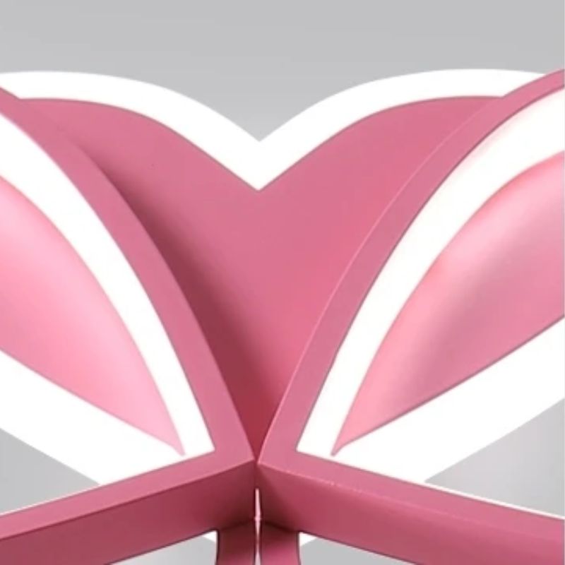 Luminária de Teto Plafon Para Quarto Infantil Borboleta Led - 50cm - Azul/Rosa