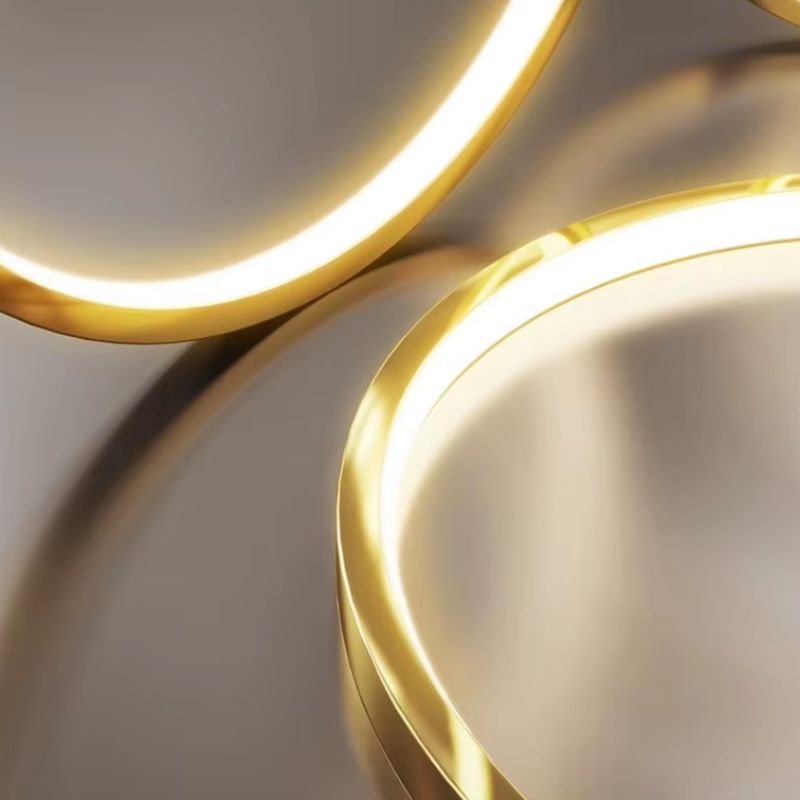 Lustre Pendente de Luxo para Pé-Direio Duplo Atena LEDZ – 5 Anéis (3 metros) / 4 Anéis (2 metros)
