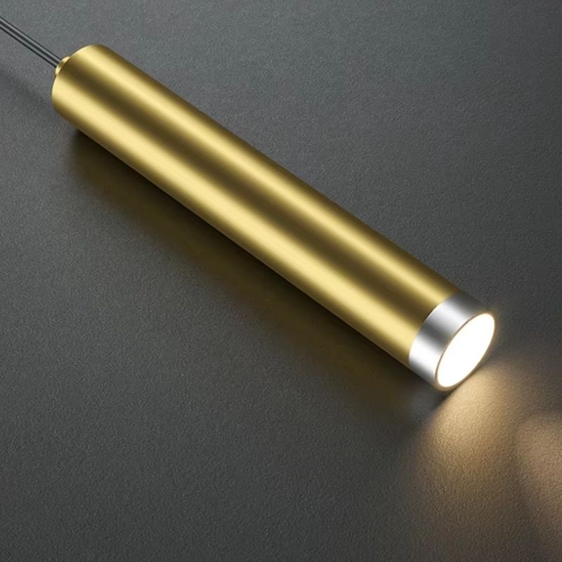 Lustre Pendente Minimalista Linear Foco Tubular Duplo LED