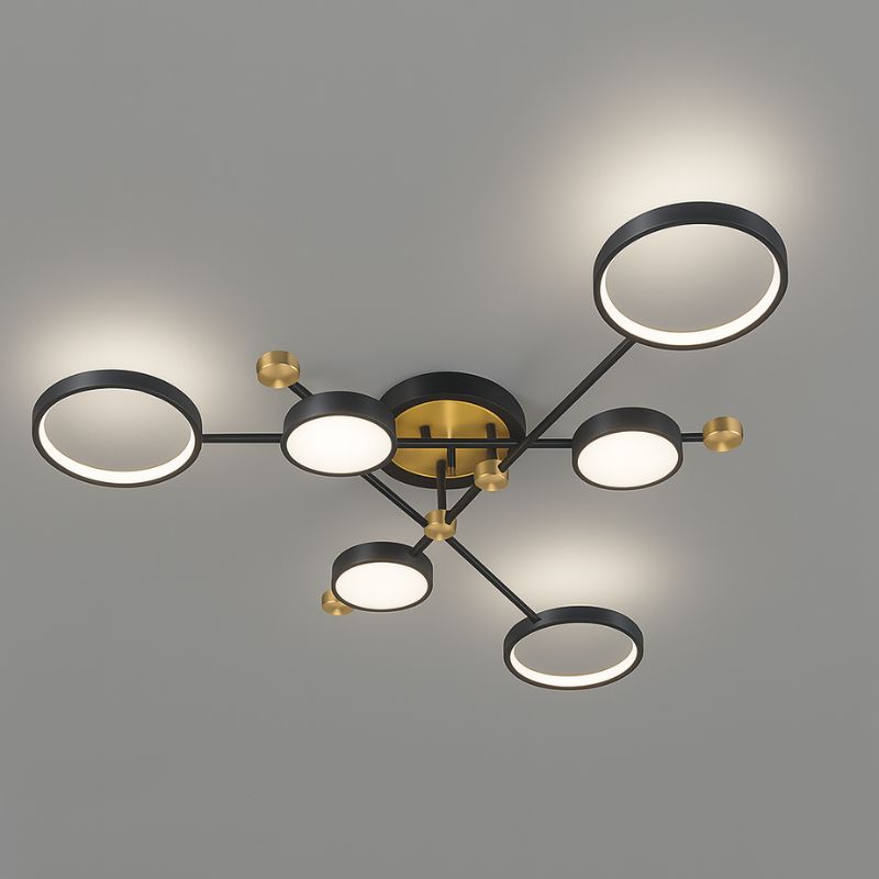 Lustre Pendente Moderno Geométrico Slim Led