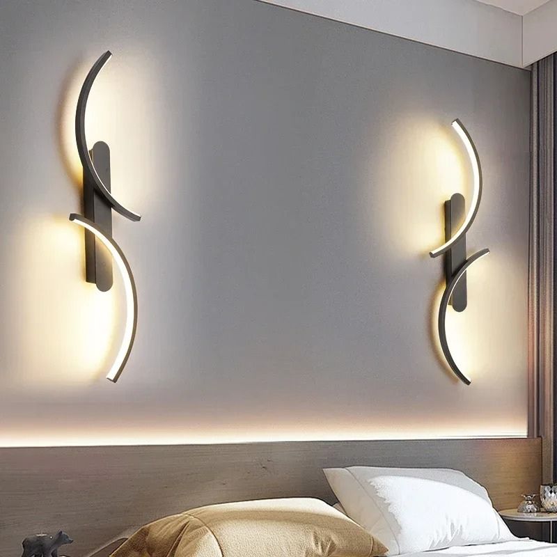 Luminária Arandela de Parede Minimalista Arco Duplo Slim LEDZ – 60cm / 80cm / 100cm