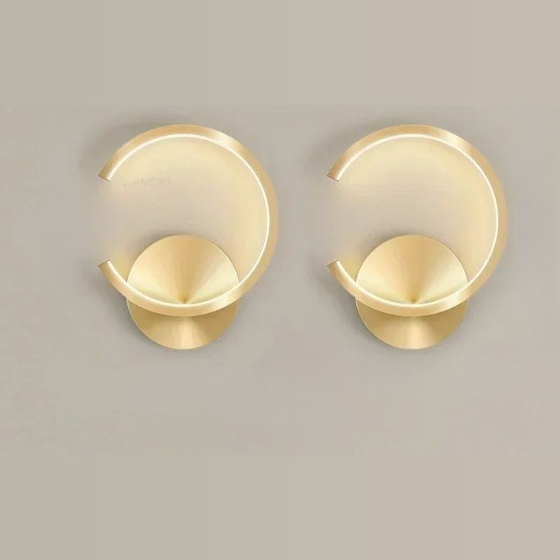 Luminária Arandela de Parede Minimalista Essenza LED – Preto / Branco / Dourado