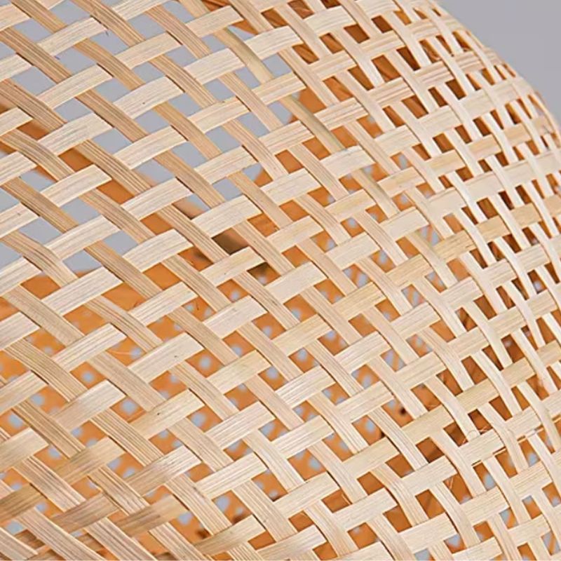 Lustre Pendente Estilo Japonês Wabi Sabi Bambu Artesanal - Takumi Led