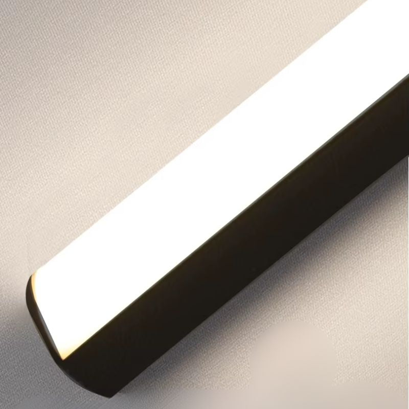 Luminária Arandela de Parede Minimalista Estilo Nordico Sorelle Slim LEDZ – 60cm/80cm/100cm – Dourado/Preto