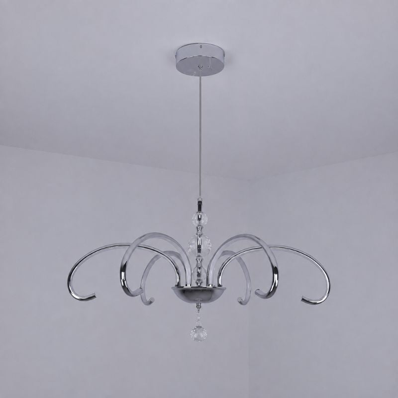 Lustre Pendente Escultural de Luxo Orgânico Opere Cascata LEDZ - Preto / Prata / Dourado