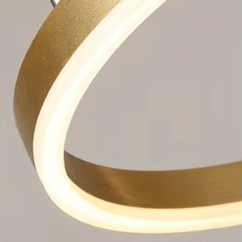Lustre Pendente de Luxo Coliseum LEDZ - 3, 4 ou 5 Anéis - Preto/Branco/Dourado