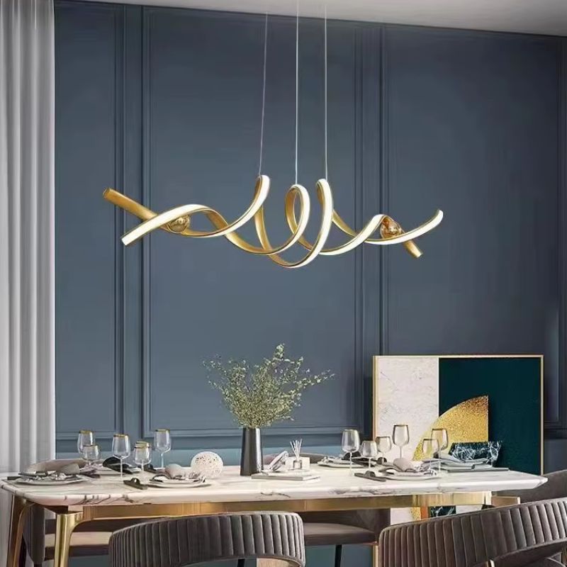 Lustre Pendente Moderno Minimalista Miraggio LEDZ - Com Controle Remoto - 100cm
