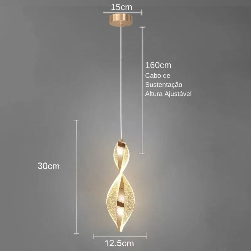 Lustre Pendente de Luxo Infinity Led