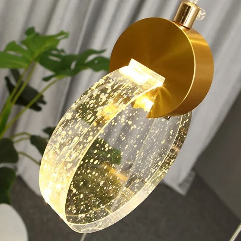 Lustre Pendente de Luxo Prisma LEDZ – Dourado – 13cm/16cm