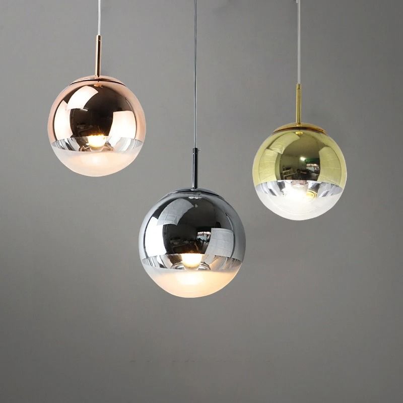 Lustre Pendente de Luxo Minimalista Orion LEDZ – Dourado/Prata/Rose Gold – 15cm/20cm