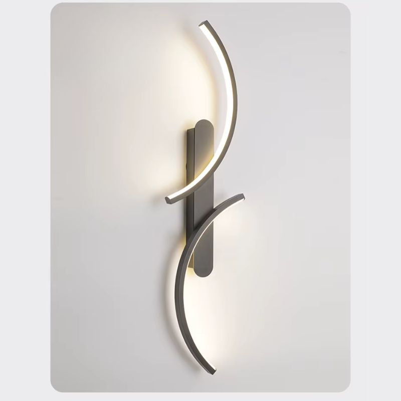 Luminária Arandela de Parede Minimalista Arco Duplo Slim LEDZ – 60cm / 80cm / 100cm