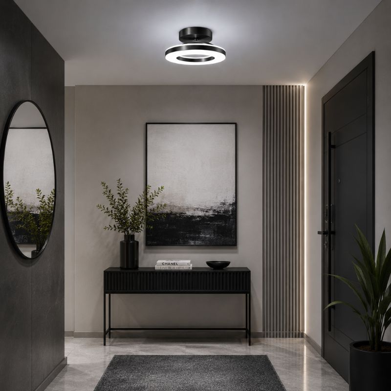Luminária de Teto Plafon Circular Lumina LEDZ – Dourado/Preto – 20cm/30cm