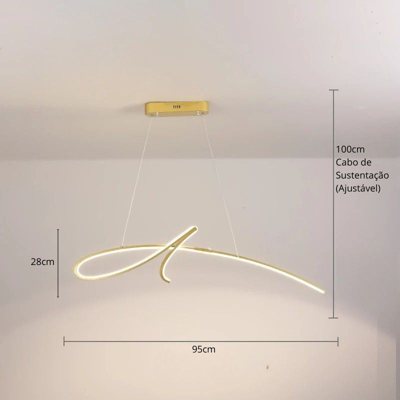 Lustre Pendente Moderno Minimalista Inteligente Signature LEDZ – Compatível com ALEXA / Google Smart Home