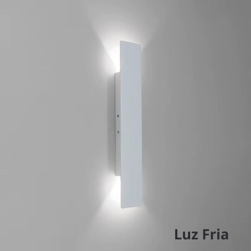Luminária Arandela de Parede Externa à Prova D´Água IP65 Vector LED - Branco/Preto - 20,5cm/41cm