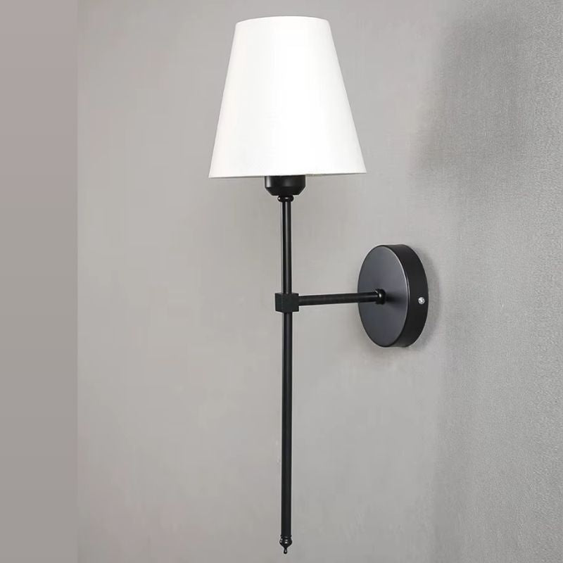 Luminária Arandela de Parede Sem Fio com Controle Remoto Abajur Estilo Clássico – Dourado/Preto