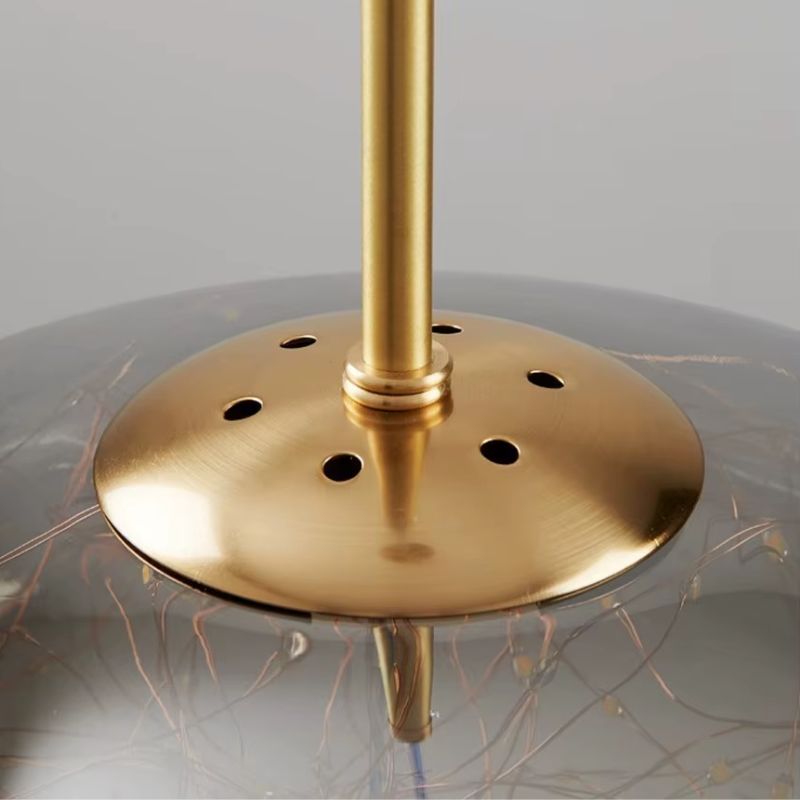 Lustre Pendente de Luxo Design Italiano Fio de Fada Vivare LEDZ – Fumê / Âmbar