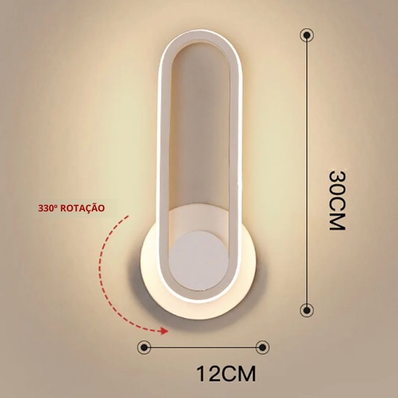 Luminária Arandela de Parede Moderna Slim Led