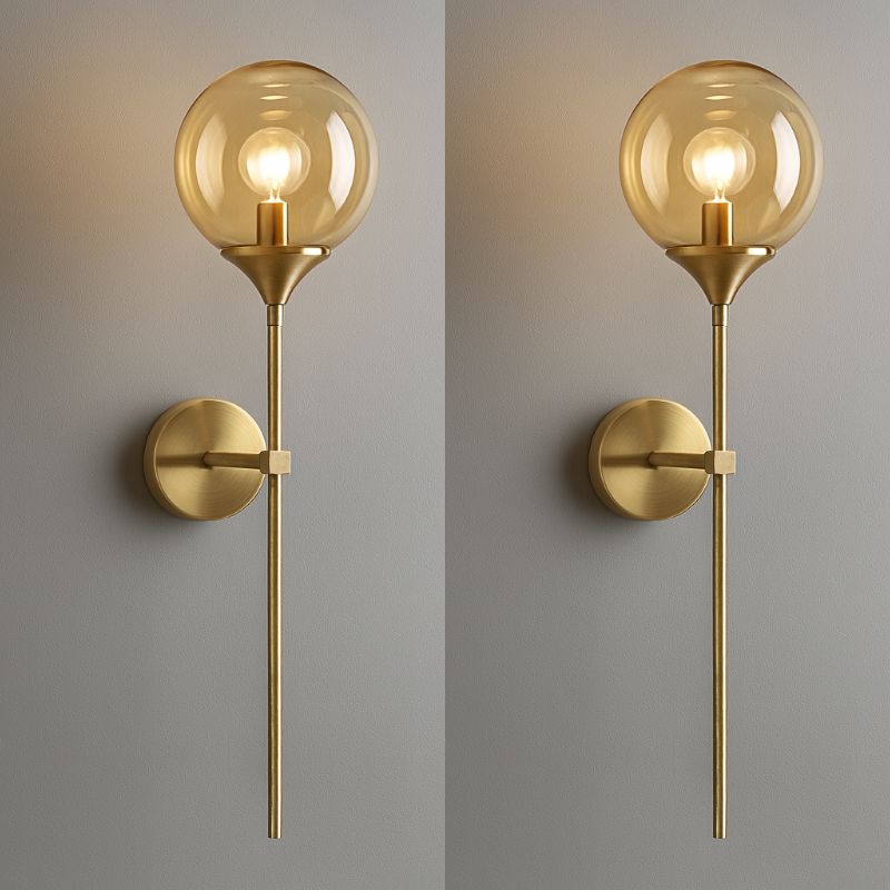 Luminária Arandela de Parede Estilo Clássico Royale LEDZ - Prata / Dourado - 60cm