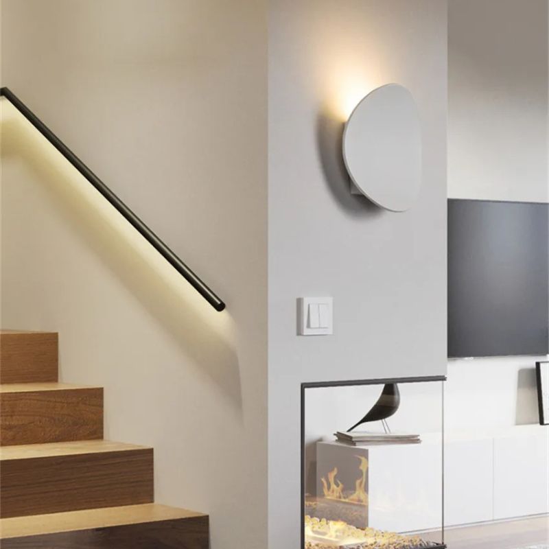 Luminária Arandela de Parede Interna/Externa à Prova D'Água IP65 Scudo LEDZ - Preto/Branco - 18cm