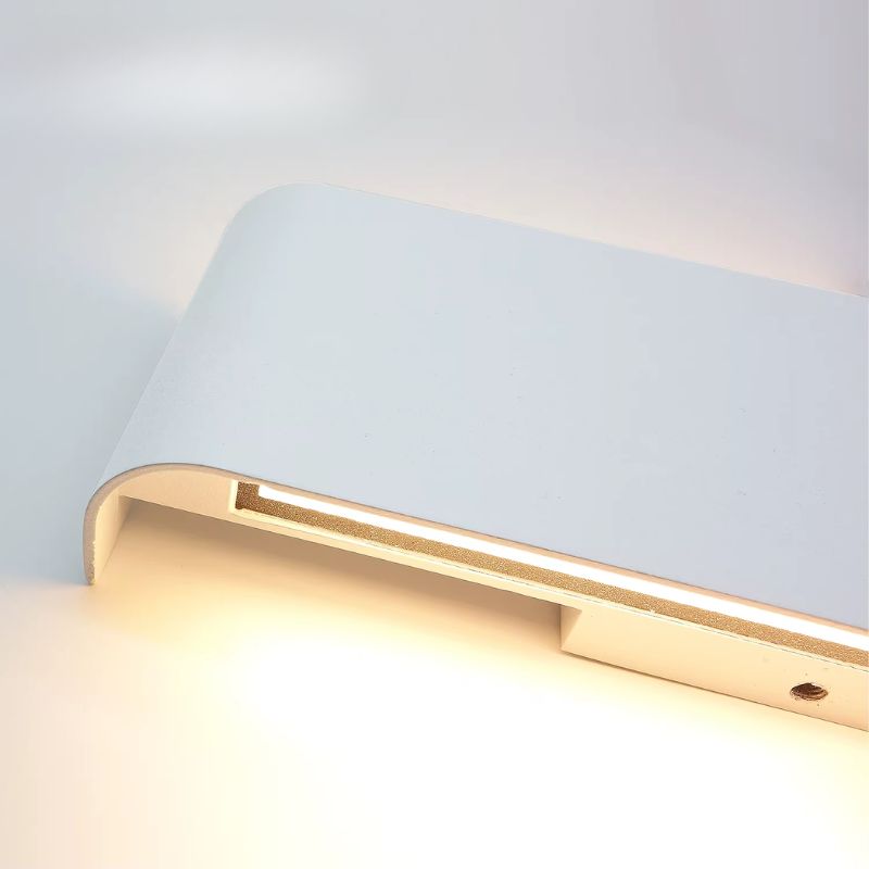 Luminária Arandela de Parede Externa à Prova D´Água IP65 Ultra Slim Axis - Branco - 30cm/40cm
