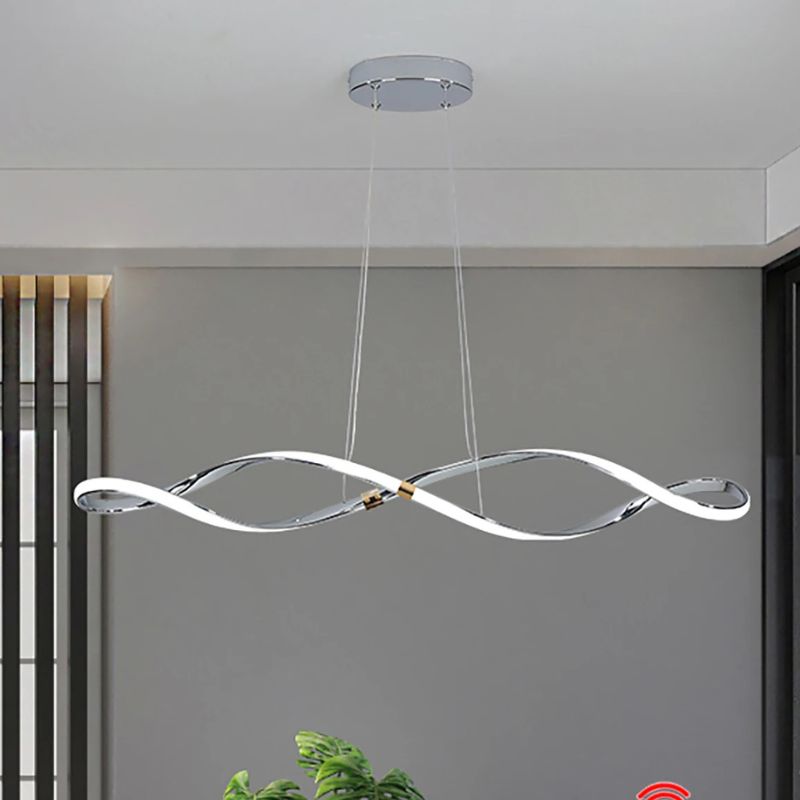 Lustre Pendente Moderno Infinity Led - Controle Remoto e APP - 100cm