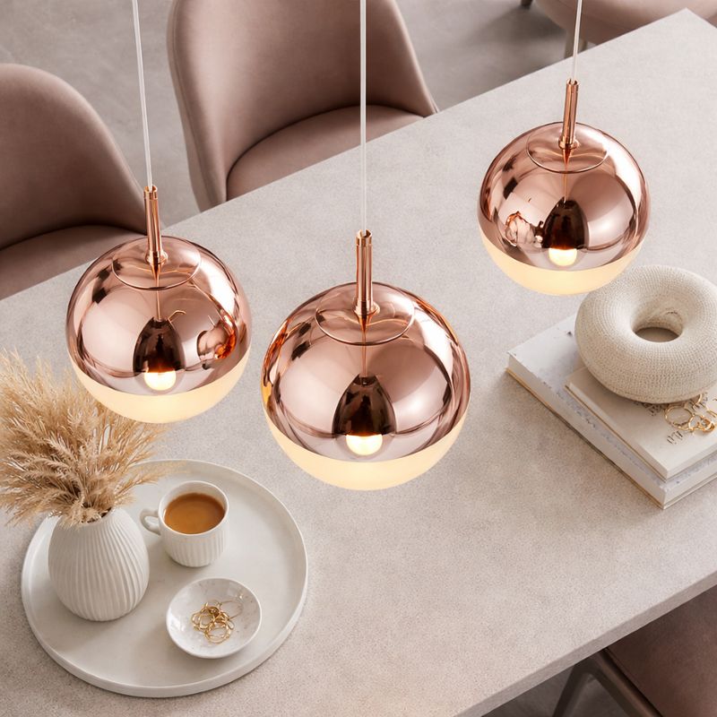 Lustre Pendente de Luxo Minimalista Orion LEDZ – Dourado/Prata/Rose Gold – 15cm/20cm