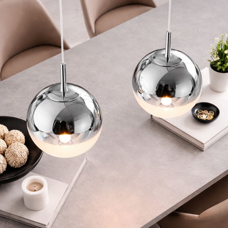 Lustre Pendente de Luxo Minimalista Orion LEDZ – Dourado/Prata/Rose Gold – 15cm/20cm