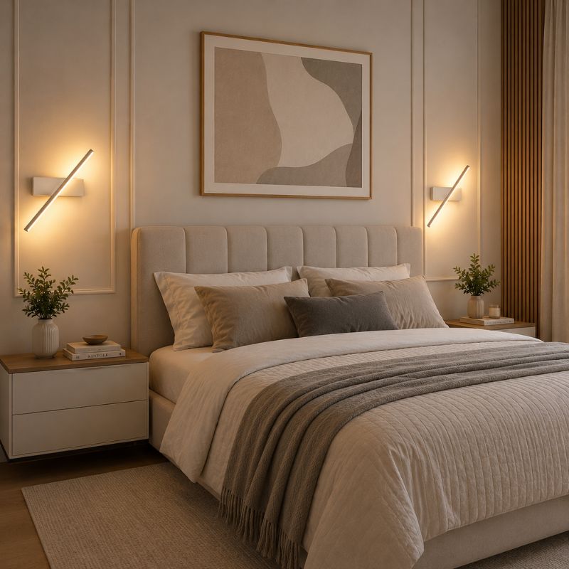 Luminária Arandela de Parede Moderna com Foco Direcionável Treviso LEDZ – Preta/Branca - 30cm/40cm/50cm