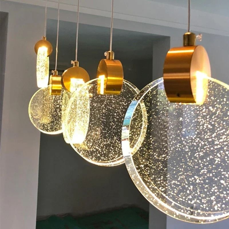 Lustre Pendente de Luxo Prisma LEDZ – Dourado – 13cm/16cm