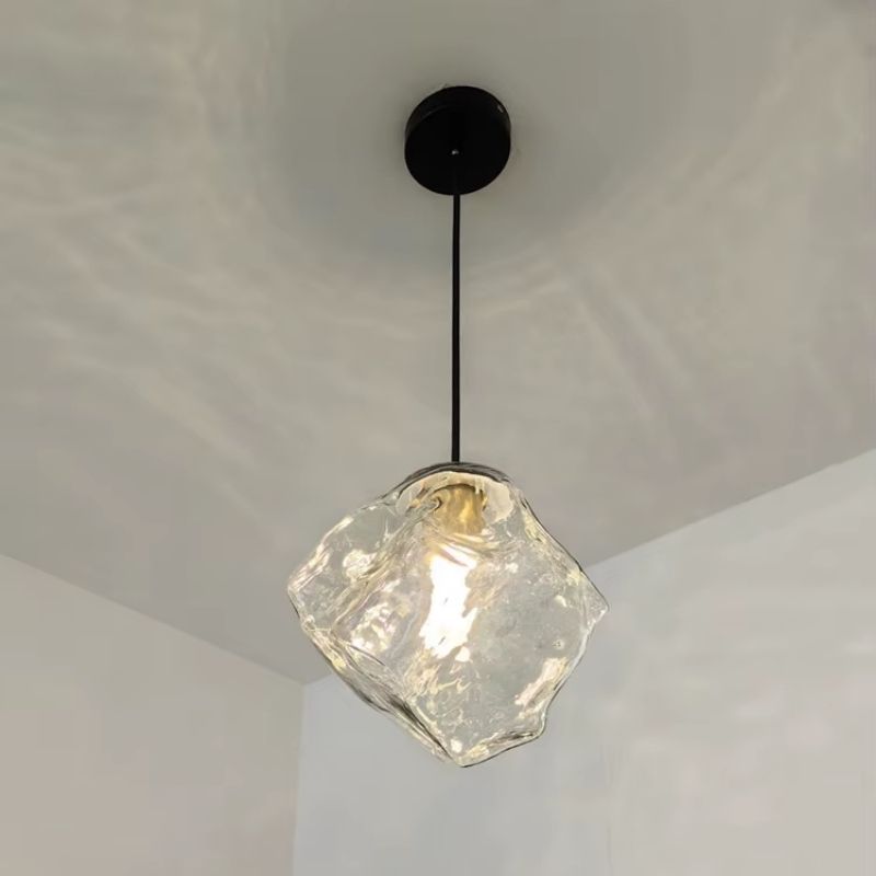 Lustre Pendente Minimalista Orgânico Torino LEDZ – Vidro – Transparente/Âmbar/Fumê – 15cm/22cm