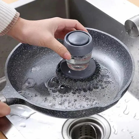 Escova de Limpeza com Dispenser de Detergente - Kit com 2 Unidades