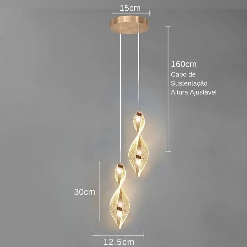 Lustre Pendente de Luxo Infinity Led