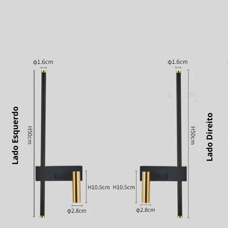 Luminária Arandela de Parede com Spot Ajustável Dynamic Led