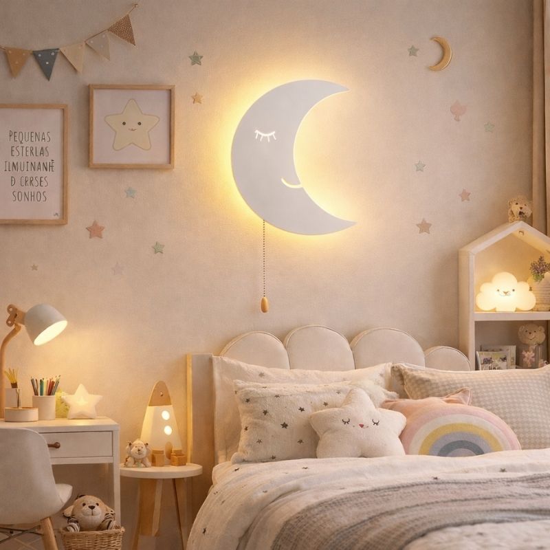 Luminária Arandela de Parede Sem Fio Recarregável Para Quarto Infantil Temática Sogni D’Oro Ledz