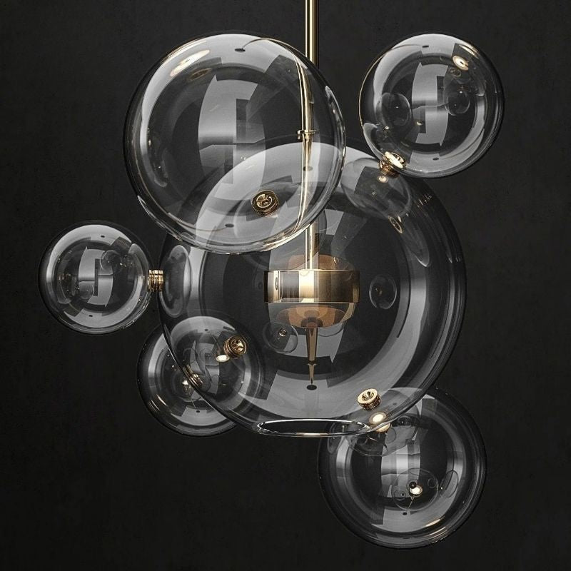Lustre Pendente Design Italiano Vetro a Bolle Led - 1 Bolha / 4 Bolhas / 6 Bolhas