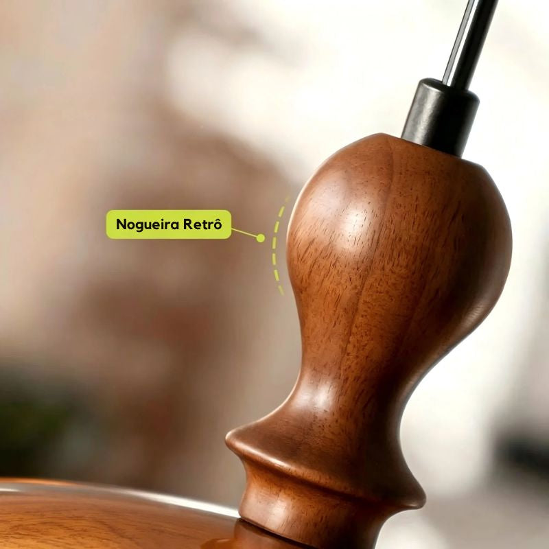 Lustre Pendente com Braço Articulado Estilo Bauhaus Dessau LEDZ – Âmbar Translúcido 35cm