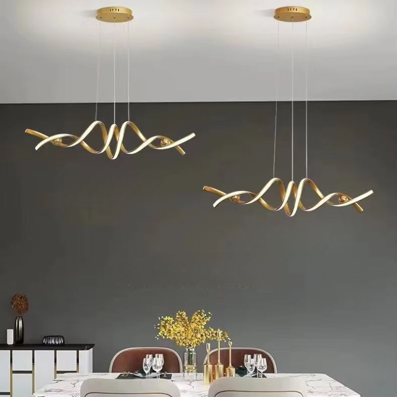 Lustre Pendente Moderno Minimalista Miraggio LEDZ - Com Controle Remoto - 100cm