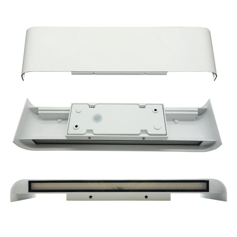Luminária Arandela de Parede Externa à Prova D´Água IP65 Ultra Slim Axis - Branco - 30cm/40cm