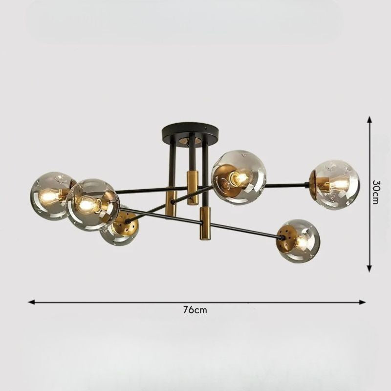 Lustre Pendente Moderno Jabuticaba Chandelier LEDZ – 6 Lâmpadas / 8 Lâmpadas