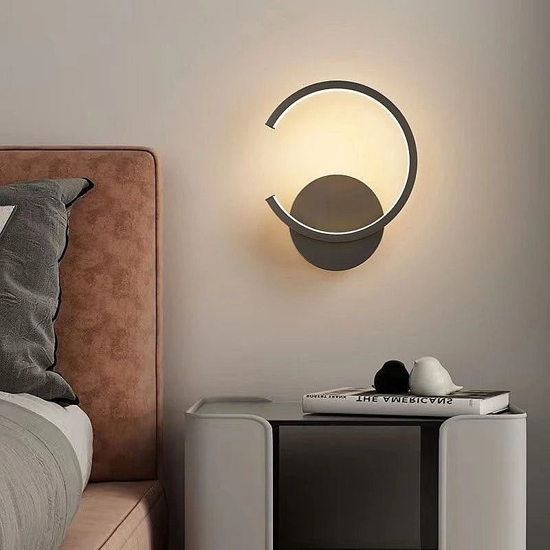 Luminária Arandela de Parede Minimalista Essenza LED – Preto / Branco / Dourado