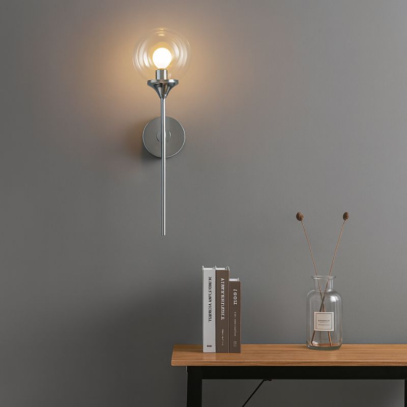 Luminária Arandela de Parede Estilo Clássico Royale LEDZ - Prata / Dourado - 60cm