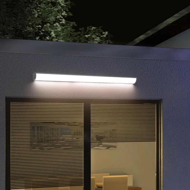 Luminária Arandela de Parede Externa à Prova D´Água IP65 Perfil Led - Preto/Branco - 50cm/90cm