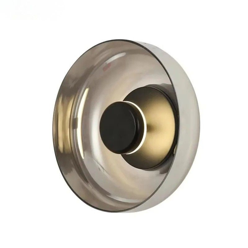 Luminária Arandela de Parede Design Italiano Mezza Luna LEDZ – Transparente/Âmbar/Fumê