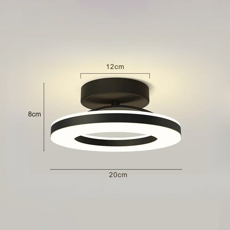 Luminária de Teto Plafon Circular Lumina LEDZ – Dourado/Preto – 20cm/30cm